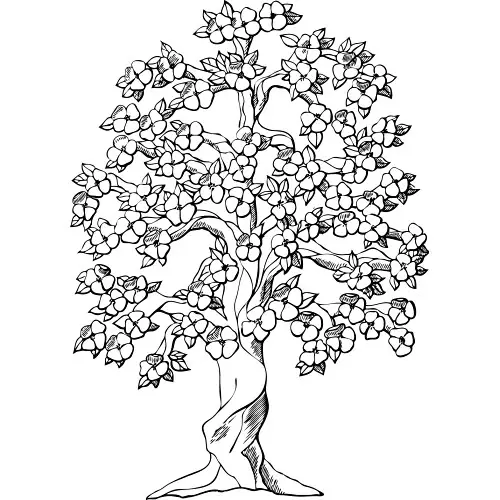 abstract tree coloring pages - photo #14