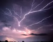 "Anvil Crawler" lightning over eastern Norman OK on July 7th, 1994