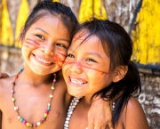 Cute Brazilian indians in Amazon, Brazil