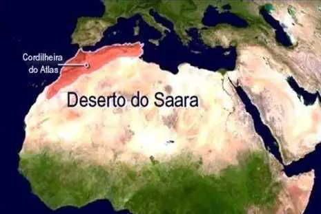 Deserto do Saara no Mapa 