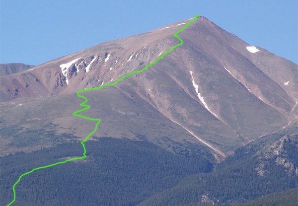 Opção de Rota Para Acessar o Cume do Monte Elbert