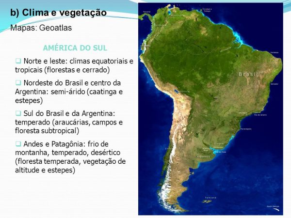 Vegetação e Clima da América do Sul