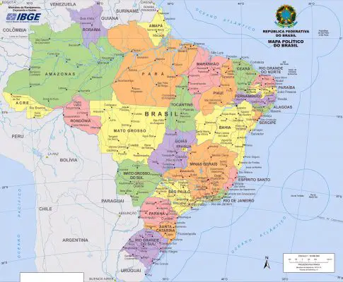 Mapa Geográfico do Brasil