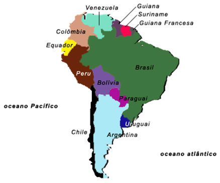 Mapa da America Do Sul 
