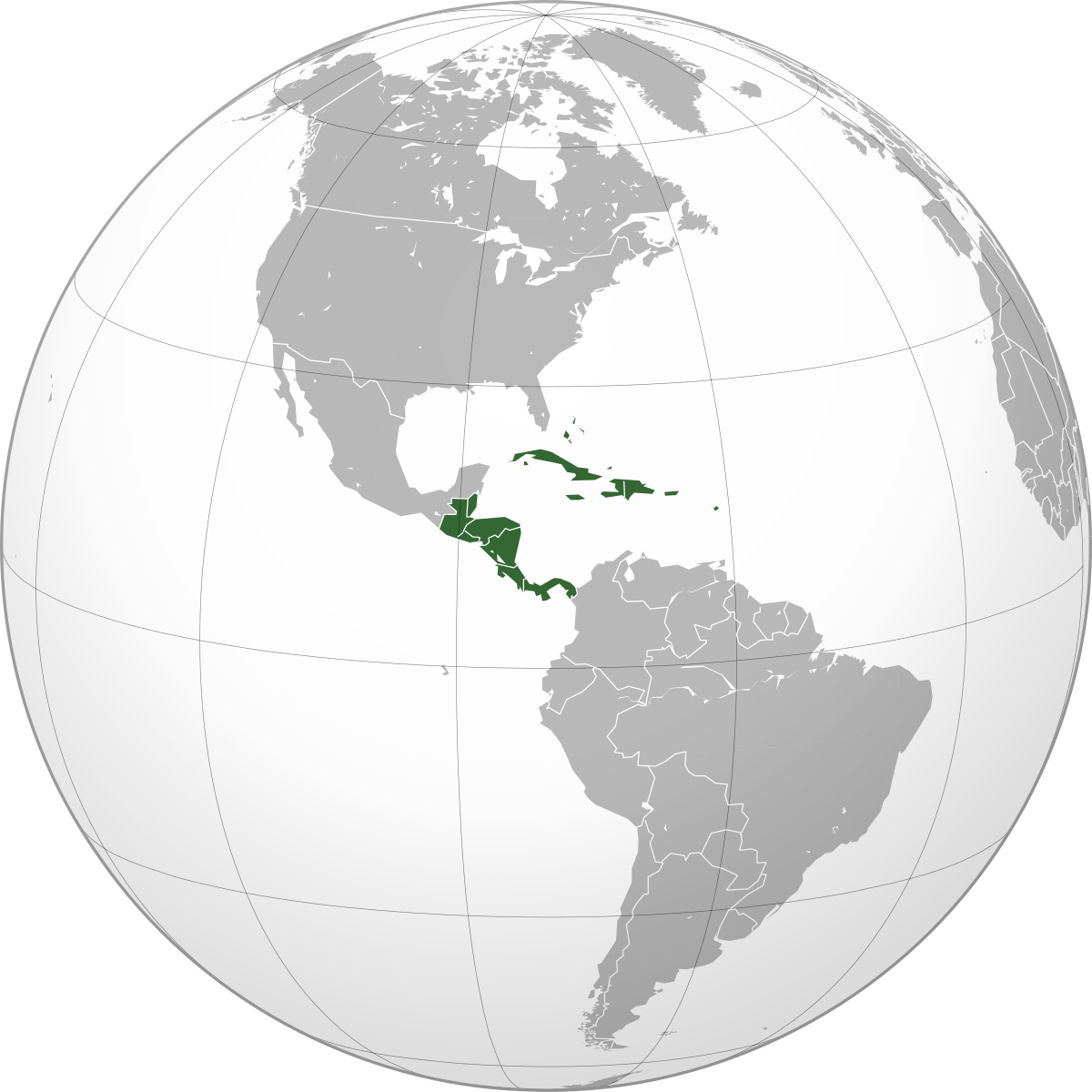 Geografia na América Central no Mapa 