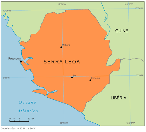 Serra Leoa no Mapa 